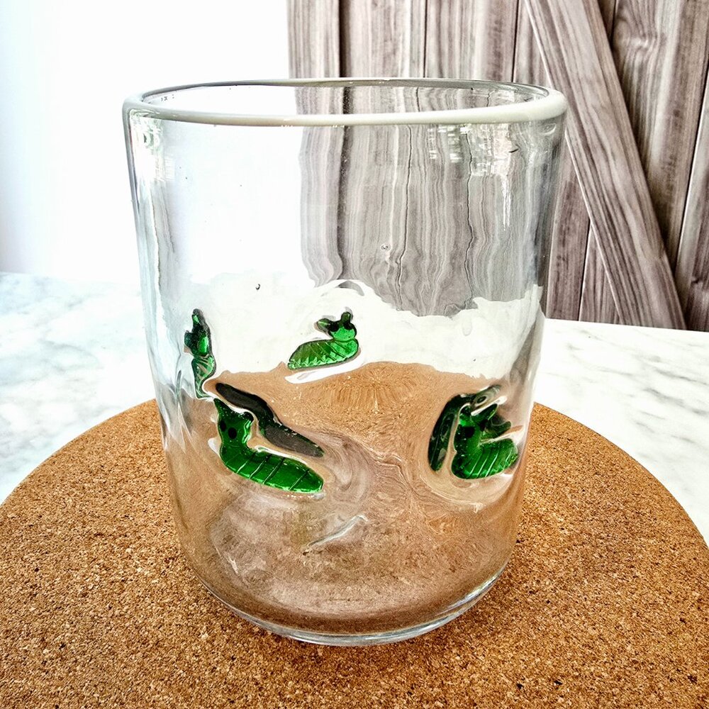 Anthropologie Icon Juice Glass Caterpillar